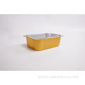 China Gold Square Aluminum Foil Food lunch Box Factory